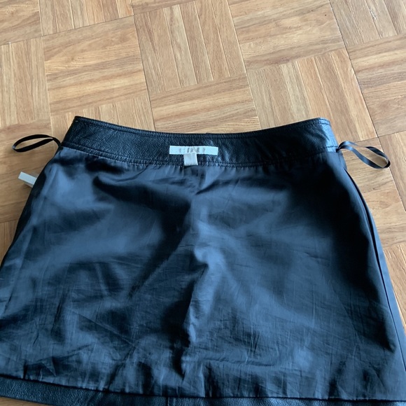 Boston Proper A Line Leather Skater Skirt - Picture 9 of 12